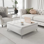 35-Inch Square Storage Ottoman Coffee Table with Lift Top