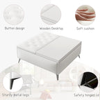 35-Inch Square Storage Ottoman Coffee Table with Lift Top