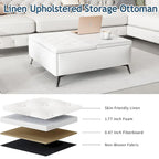 35-Inch Square Storage Ottoman Coffee Table with Lift Top