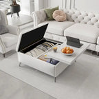 35-Inch Square Storage Ottoman Coffee Table with Lift Top