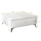 35-Inch Square Storage Ottoman Coffee Table with Lift Top