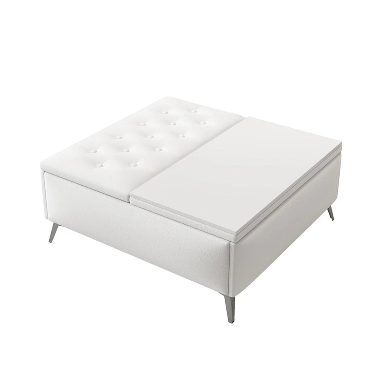 35-Inch Square Storage Ottoman Coffee Table with Lift Top